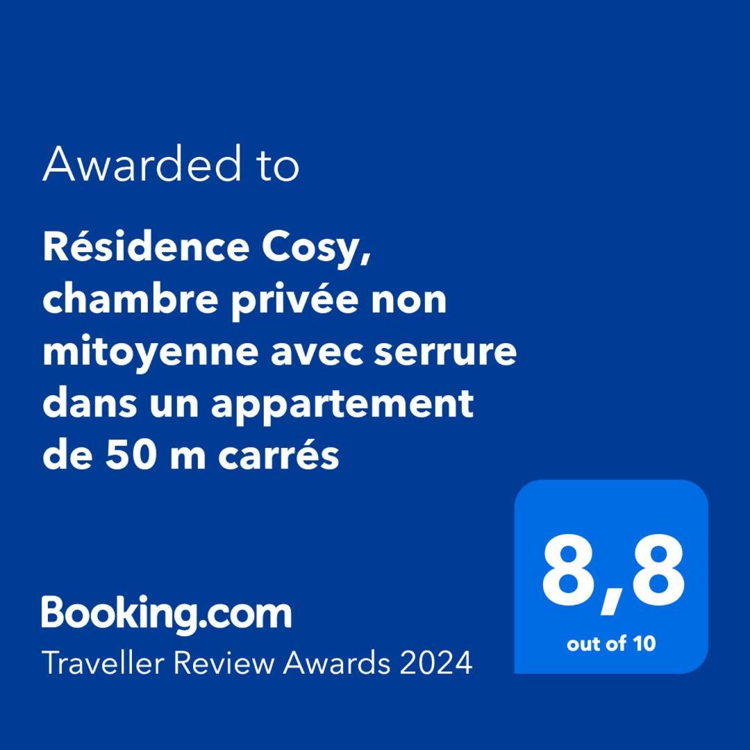 Residence Cosy, Chambre Privee Non Mitoyenne Avec Serrure Dans Un Appartement De 50 M Carres Bois-Colombes Rum bild